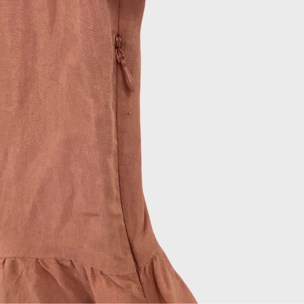 Son de Flor Vintage Pink Linen Classic Mini Dress Size XS - Picture 7 of 11
